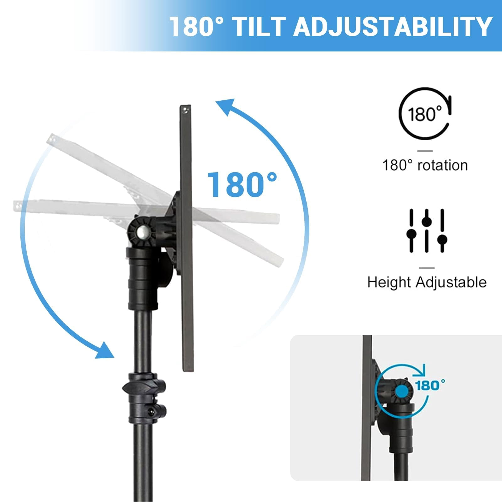 Laptop Stand, Projector Stand, Adjustable Height 26 to 63 Inch Laptop Tripod Stand, Portable Tripod Tall Floor for Office Home or Studio