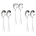 thumbnail image 4 of MasteelfCA 1 Set Stainless Steel Serving Spoons Slotted Spoons Sporks Solid Spoons, 4 of 8