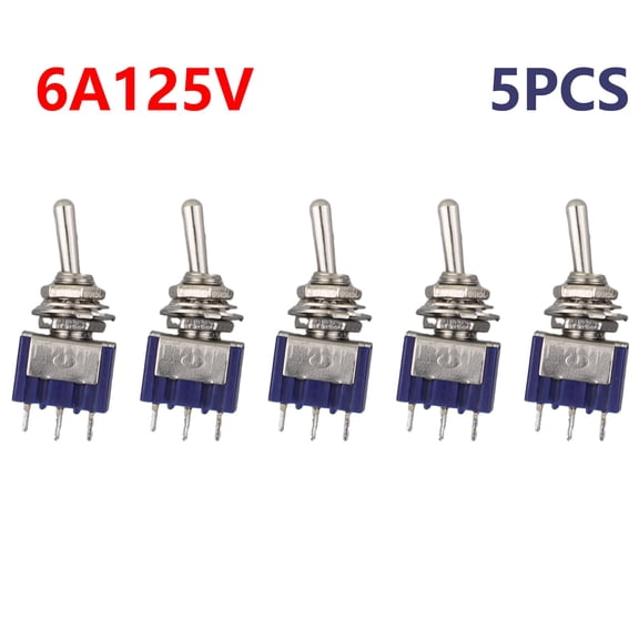 Momentary Toggle Switch Toggle Switch 3 Way Ac125V 6A Double Pole Double Throw Mst-103 Marine Rocker On/Off/On