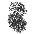 thumbnail image 1 of SHOWERORO 100Ud Clips Y Tornillos Para Colgar Cuadros Accesorios De Marco De Hierro Negro Duraderos Y, 1 of 8