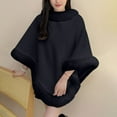 thumbnail image 4 of XFLWAM Women's Fashion Fuzzy Shawl Faux Fur Collar Trim Warm Wrap Cape Soft Comfort Thermal Shawl Winter Outwear Black Free Size, 4 of 5