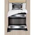 thumbnail image 1 of Duvet Cover Sets, Realistic Vivid Looking Steel Plates Image Heavy Industry, 1 of 3