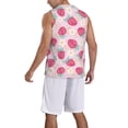 thumbnail image 2 of Naloa Floral Strawberr Basketball Jersey Reversible Men's Mesh Athletic Sports Shirts Training Practice S-4XL3X-Large, 2 of 6