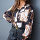 thumbnail image 1 of Camisa De Solapa Camisas casuales de mujer Camisa de solapa suelta estampada a la moda Blusa de calle (Blanco L) Cgtredaw para Mujer Blanco T XXL, 1 of 6