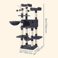 thumbnail image 3 of FEANDREA Cat Tree, Large Cat Tower, 64.6 Inches Cat Activity Center Cat Condo, Smoky Gray, 3 of 8