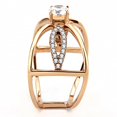 thumbnail image 4 of IP Rose Gold(Ion Plating) Stainless Steel Ring with AAA Grade CZ in Clear for Women Style DA169, 4 of 5