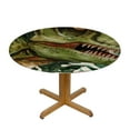 thumbnail image 3 of WYYP Dinosaur Flower Bird Round Table Cover 100% Polyester Fiber Outdoor Picnic Camping and Indoor Kitchen Dining Party White, 3 of 8