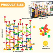 232 Pcs Marble Run Set,Marble Maze Game Construction Building Blocks Toys,Marble Track Race Set,Marble Run for Kids Boys Girls Birthday Gifts (187 Parts + 45 Glass Marbles)