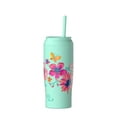 thumbnail image 3 of (2 pack) The Pioneer Woman 17oz Fresh Floral Stainless Steel Cooler Tumbler, Teal, 3 of 6