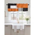 thumbnail image 2 of Valances for Windows Orange Black White Geometric Rod Pocket Cafe Window Treatments Valance Curtains for Kitchen Bathroom Laundry Basement Windows 60"x18", 2 of 9