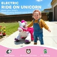 thumbnail image 4 of Qaba 12V Unicorn Ride on Toy, Kids Electric Ride on Horse with Carrot Toy, 4 of 10