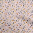 thumbnail image 1 of oneOone Silk Tabby Light Pink Fabric Floral Flower With Bird Sewing Material Print Fabric By The Yard 42 Inch Wide, 1 of 4