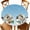 White Blue, variant on Round Fitted Tablecloths with Elastic Edge Winter Snowman on Pink Waterproof Table Cover for Kitchen Dining Party Decor,36" - 44"