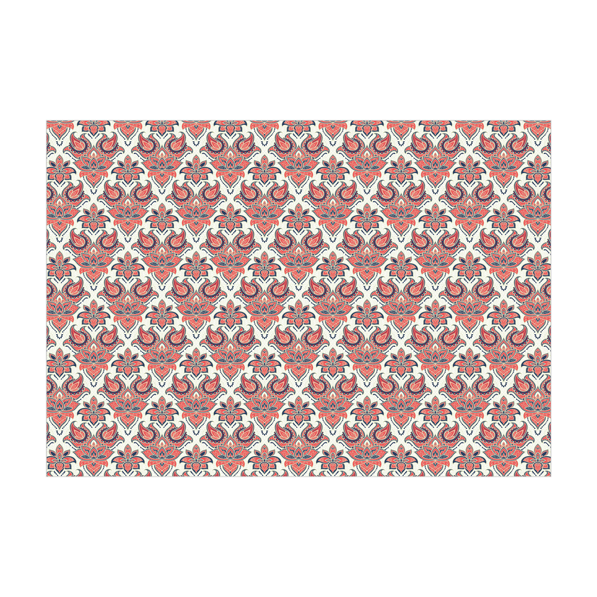 Ambesonne Egyptian Print Fabric By The Yard, Motifs Pattern Lily Flower And Scarab Abstract Design, Decorative Fabric For Upholstery And Home Accents, 1 Yard, Beige Seafoam
