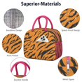 thumbnail image 4 of Insulated Lunch Bag for Women, Floral Print Oxford Fabric Lunch Box, Leakproof Thermal Cooler Tote for Work, School & Picnic, Leopard Animal Print, 4 of 5