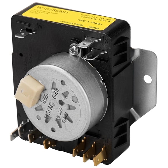 W10185981 Dryer Timer Compatible with Whirlpool Dryer Timer Control Relay Replacement for AP6016540, 1481704, PS11749830,115VAC 60HZ
