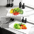 thumbnail image 4 of Yucurem Large Foldable Stone Dish Drying Mat, 24.8" x 15.75" Quick-Dry Diatomaceous Non-Slip PU Pad for Kitchen Counter Dishes Cups (White), 4 of 7