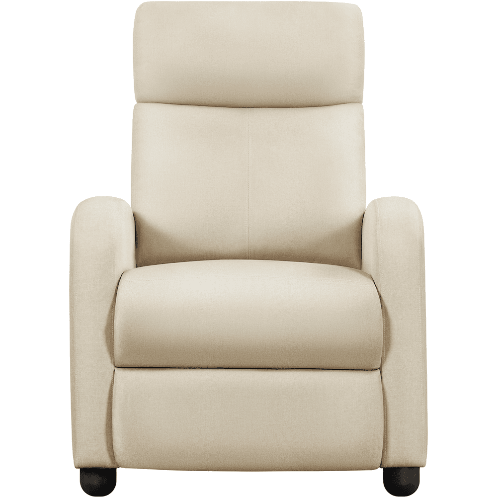 Yaheetech Modern Fabric Upholstered Recliner Chair with Pocket Spring for Home, Beige