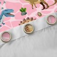 thumbnail image 4 of Homewish Wild Dinosaur Blackout Curtains Set of 2 (52x84 Each),Tropical Safari Animal Window Curtains,Pink Green Blue Curtains and Drapes For Girls Boys,Super Cozy Room Decor, 4 of 6