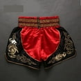 thumbnail image 5 of FLUORY Muay Thai Shorts Print Free Combat Mixed Martial Arts Boxing Training Match Pants Geometric figure Embroidery, 5 of 6