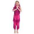 thumbnail image 4 of Niños Niñas lentejuelas brillantes borlas indio Bellywood trajes de danza del vientre indio Top corto con pantalones pañuelo para la cabeza Ropa de baile de Halloween, 4 of 5