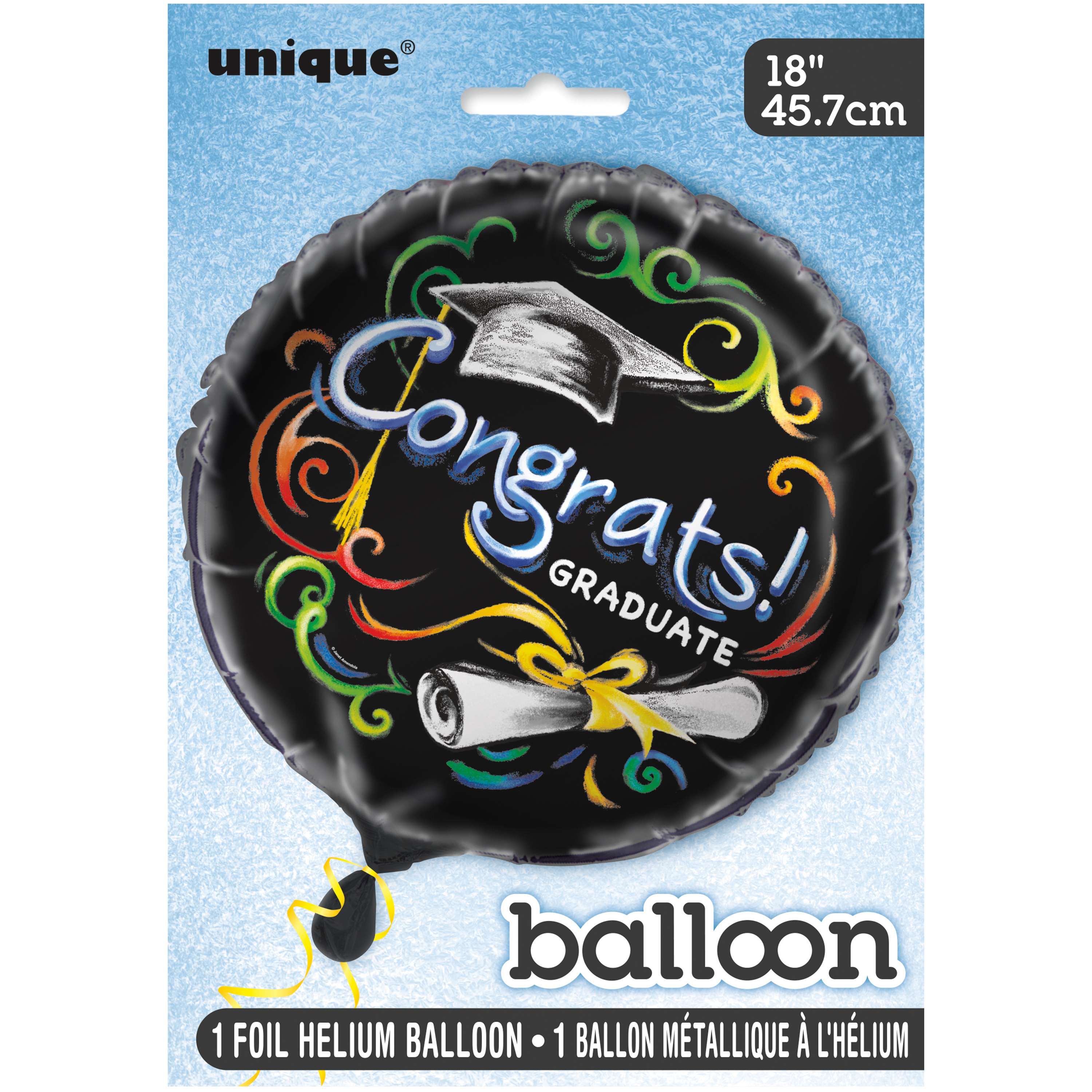 Foil Chalkboard Graduation Balloon, 18in - image 2 of 2