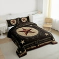 thumbnail image 3 of Homewish 3D Texas Stars Queen Comforter Set,Country Farmhouse Lodge Bedding Sets,Black Brown Bedding Comforter Set For Kids,Luxury Bedroom Decor Reversible,3-Piece, 3 of 8