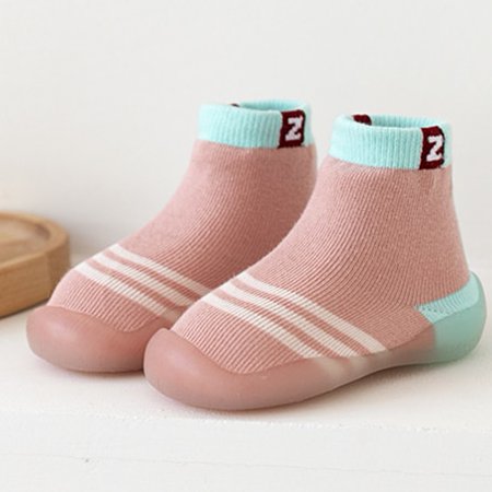 

QWZNDZGR Baby Socks Shoes Infant Color Matching Cute Kids Boys Shoes Doll Soft Soled Child Floor Sneaker BeBe Toddler Girls First Walkers