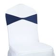 thumbnail image 3 of MDS Pack of 100 Spandex Chair Bow Sash Bands Ties Without Buckle for Wedding - Navy Blue, 3 of 5