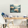thumbnail image 5 of Picia Mountain Lotus Serenity Pattern Decorative Picture – Unique Wall Art, Modern Canvas Print for Trendy Interiors (Horizontal), 5 of 6