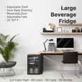 thumbnail image 4 of SnowLion Premium 2.4 Cu.ft. 1-Glass Door Beverage Refrigerator, Black, 4 of 5