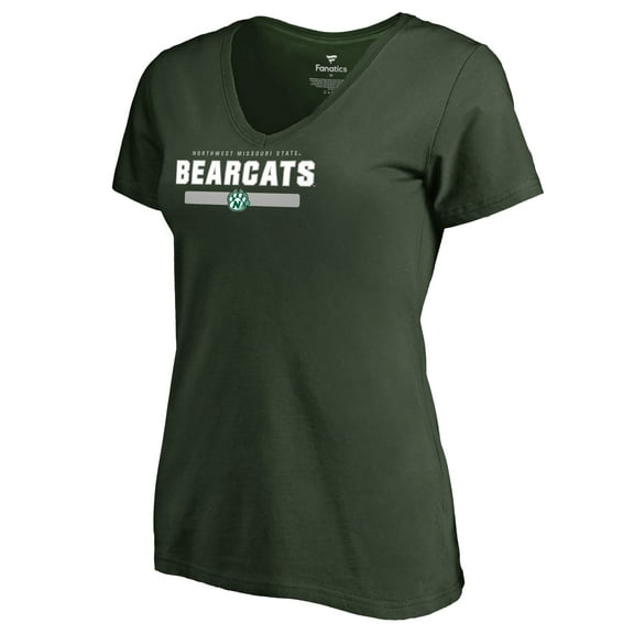 Women's Green Northwest Missouri State Bearcats Team Strong V-Neck T-Shirt