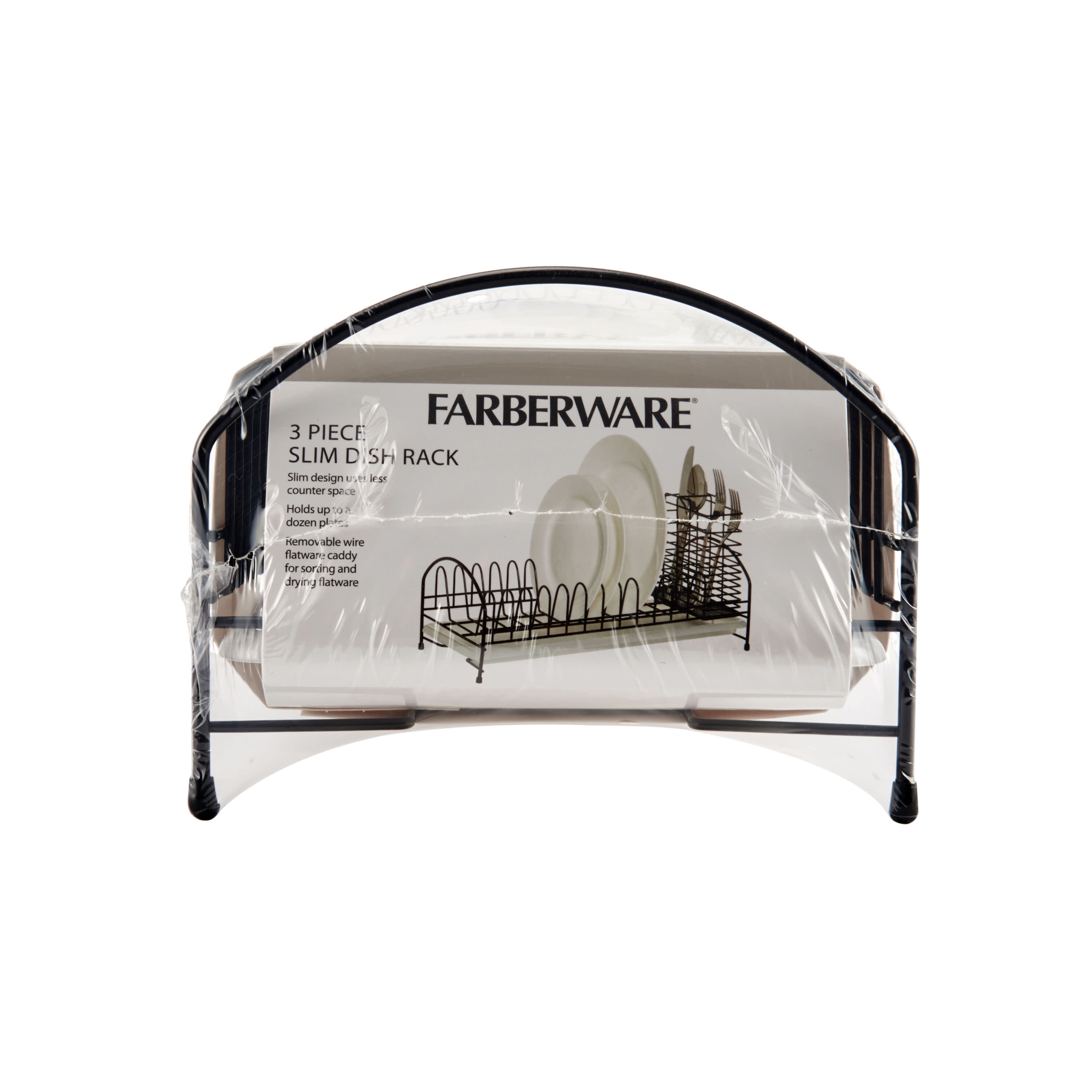 Farberware Classic Full Dishrack, 3-Piece, Gray
