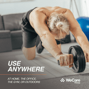WeCare Fitness AB Wheel - Workout Equipment for Abdominal Exercise - Black