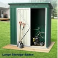 thumbnail image 2 of 5x3 FT Metal Outdoor Storage Shed with Lockable Door and Sloped Roof – Weather-Resistant Garden Shed for Backyard, Patio, Lawn, Green, 2 of 8