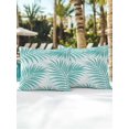 thumbnail image 4 of Outdoor Pillows Waterproof, Teal Palm Leaves Throw Pillows with Inserts Included, Summer Botanical Tropical Plants Indoor Outdoor Decorative Lumbar Pillow for Bed/Couch/Patio 18"x18", 2Pcs, 4 of 8