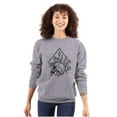 thumbnail image 3 of Floral Diamond Skull Symbol Spiritual Unisex Plus Fleece Graphic Sweatshirt Brisco Brands 3X, 3 of 5