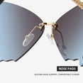 thumbnail image 4 of Fashion Gradient Butterfly Sunglasses For Women Sun Protection Vintage Rimless Sunglasses Eyewear Party Decor, 4 of 7