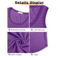 thumbnail image 6 of MOSHU Ribbed Trim Tank Tops for Women Flowy Round Neck Women Shirts Loose Fit Sleeveless Summer Tops, 6 of 11