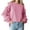 Pink, variant on Kaemgyyd Women's Fall Winter Pullover Casual Crewneck Loose Knit Tops Oversized Solid Color Long Lantern Sleeves Blouse