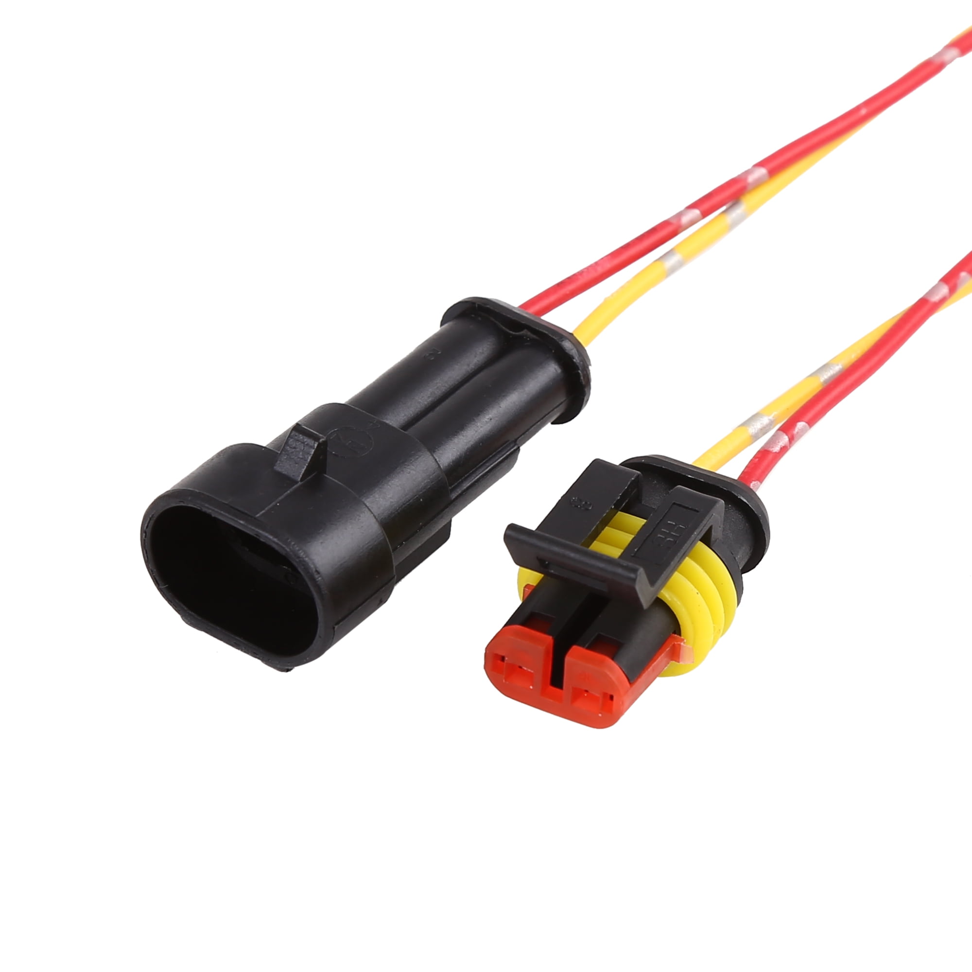 4pcs DC 12V Electrical 2-Wires Harness Connector Waterproof