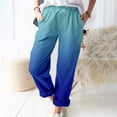 thumbnail image 2 of TRUBKH Womens Linen Pants Baggy Pants Fashion Drawstring Lightweight Ruffle High Waist Tall Sweatpants for Women Boho Summer Pants Baggy Yoga Pants Women Flowy Gauze Vacation Beach Pants Sky Blue S, 2 of 4