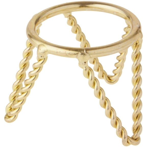 Bard's Brass-toned Egg Stand/Holder, Twisted Wire Leg, 1.375" Diameter, Pack of 2