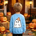 thumbnail image 5 of Toddler Boys Halloween Shirt for 1t 2t Boys Halloween T-shirt Boys Ghost Kids Shirt Crewneck Long Sleeve Graphic Top Toddler to Youth Boys Clothes Size 1-2 Years, 5 of 9