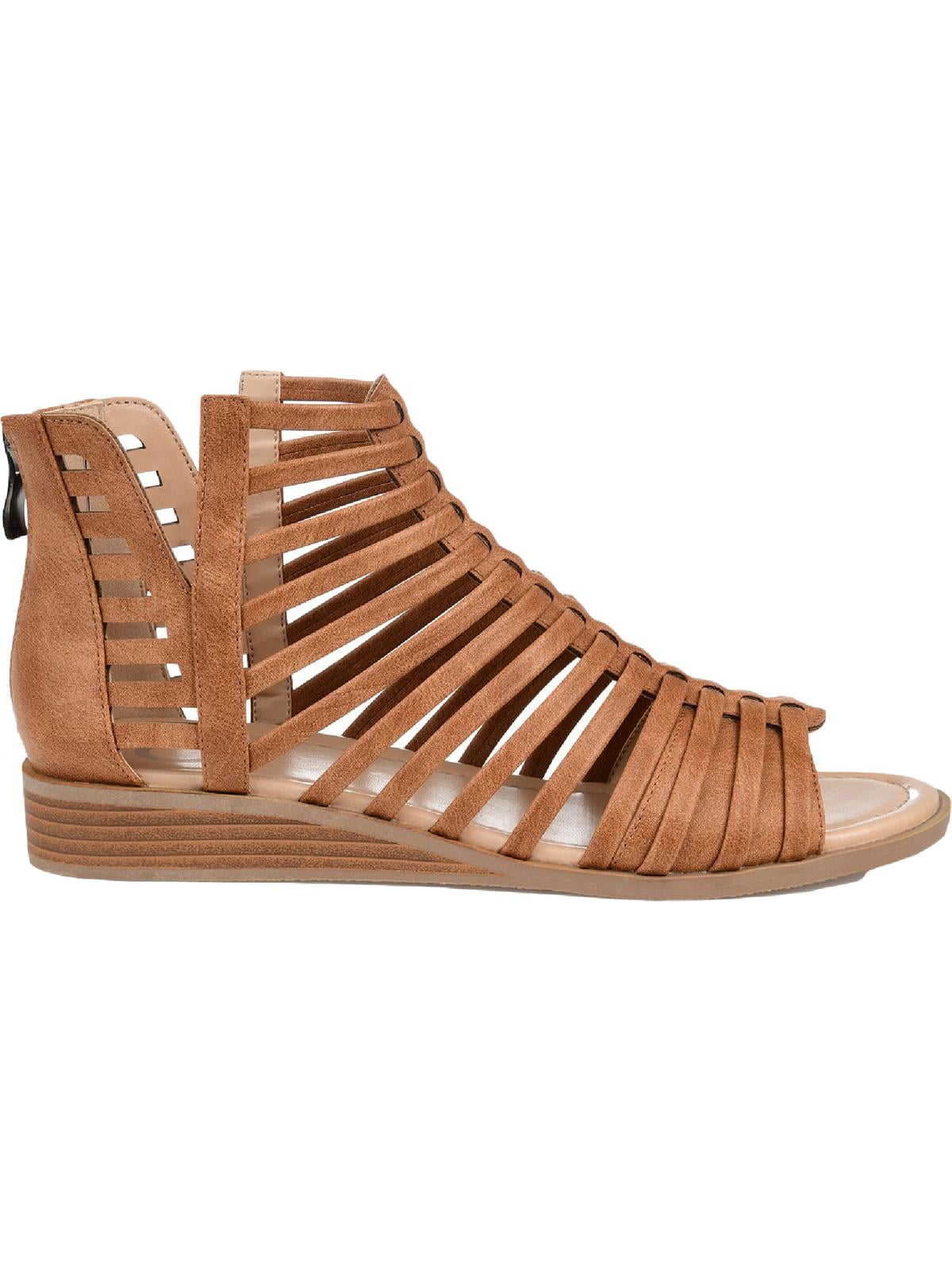 Journee Women's Delilah Tru Comfort Gladiator Wedge Sandals, Wide Width Available