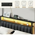 thumbnail image 2 of Dyzom Queen Size Bed Frame with Upholstered Headboard, Platform Queen Bed with 2 Storage Drawers and LED Lights, Built in Charging Station, Heavy Duty Metal Support, Noise Free, No Box Spring Needed, 2 of 7