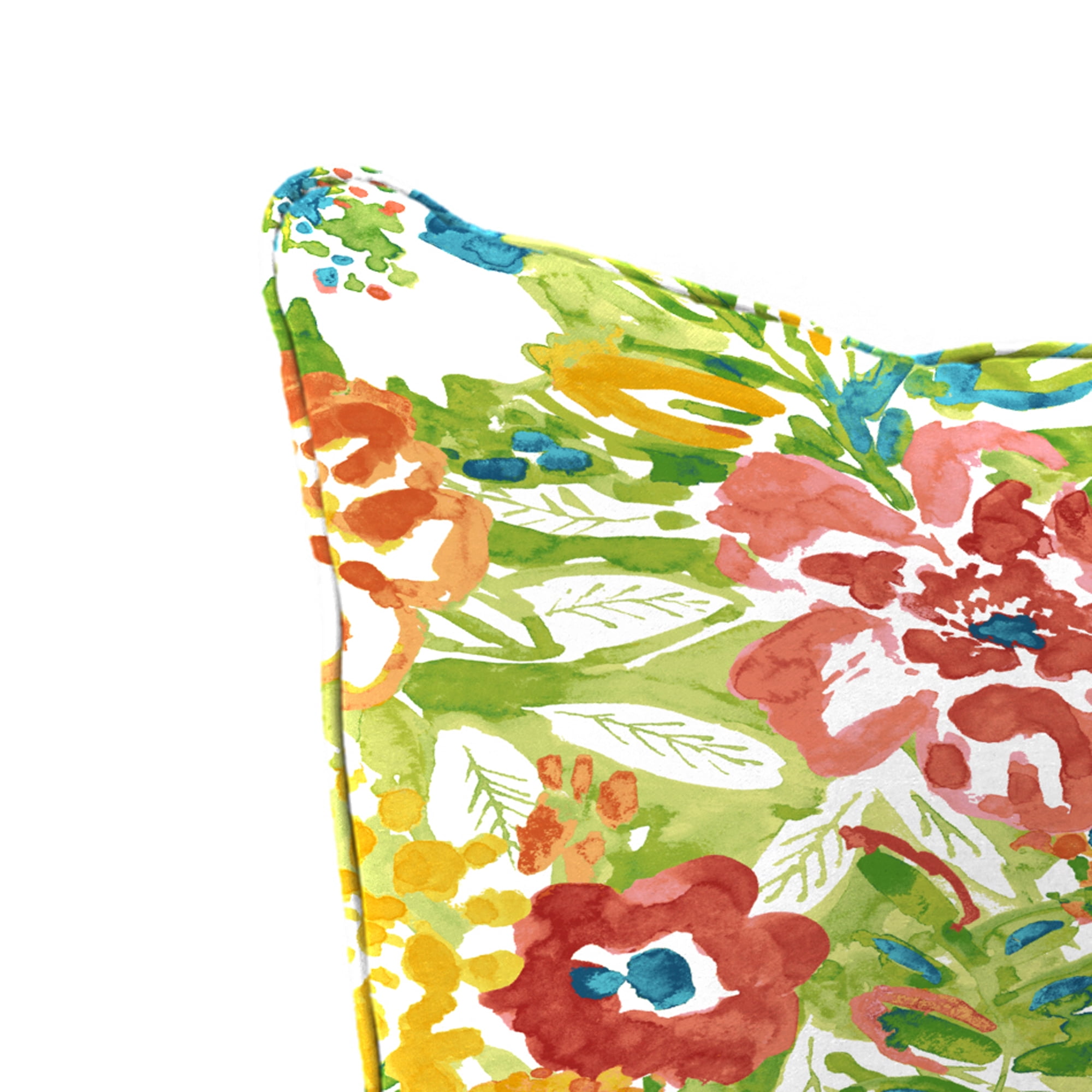 Jordan Manufacturing 46.5" x 24" Sun River Garden Multicolor Floral Rectangular Outdoor Deep Seat Chair Cushion Set with Welt