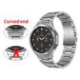 thumbnail image 3 of YuiYuKa No Gaps Stainless Steel Band for Samsung Galaxy Watch 4 Classic 46mm 42mm/Galaxy Watch Watch 5 4 44mm 40mm/Galaxy Watch 5 Pro/5 Bands Women Men Strap Curved end Metal Wristbands - silver, 3 of 9