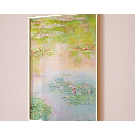 Claude Monet Exhibition Poster, Water lilies Claude Monet, Monet Exhibition Print, Monet Floral Print, Landscape wall art, Vintage Decor, 8x12 UNFRAMED