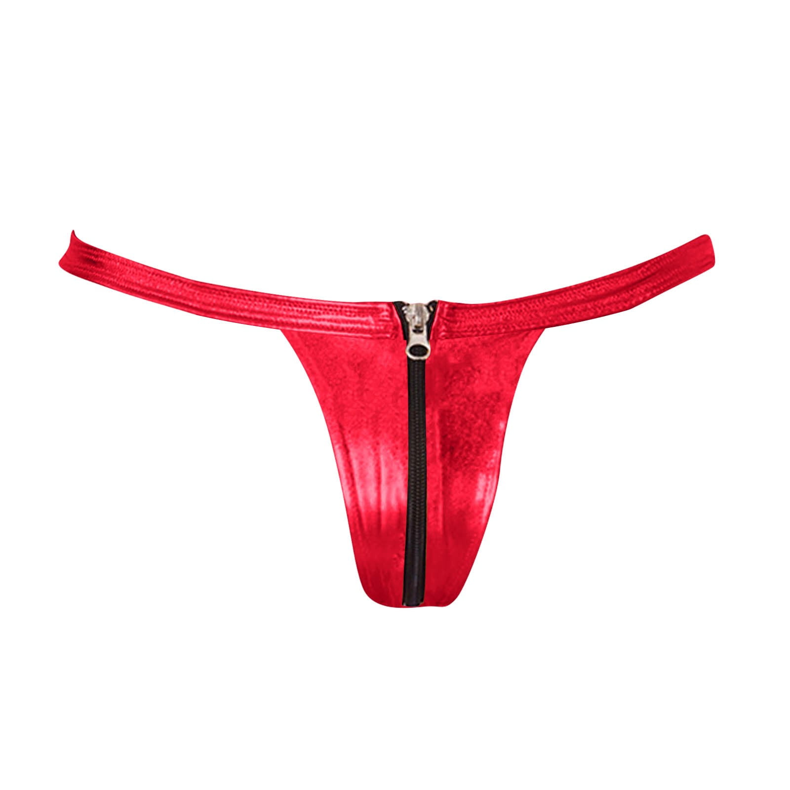 Mens Solid Color Thong Low Rise Underwear Underwear Zipper